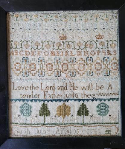Sarah Juby 1781: An Norfolk Sampler - Crowsfeetstitching