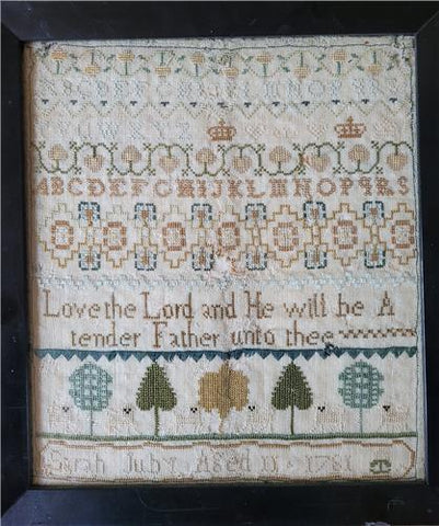 Sarah Juby 1781: An Norfolk Sampler - Crowsfeetstitching