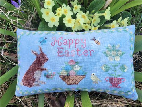 Happy Easter Bunny Cushion - Crowsfeetstitching
