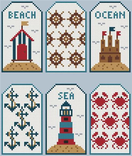 Sea Tags - Cute Embroidery by Kate