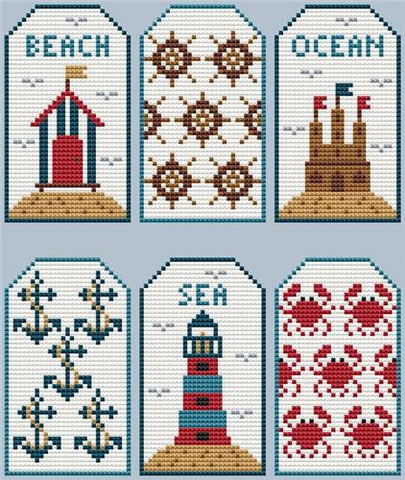 Sea Tags - Cute Embroidery by Kate
