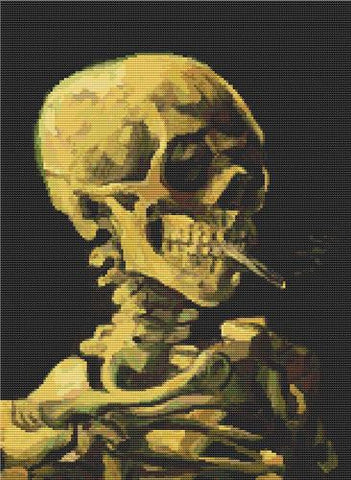 Skull With Burning Cigarette - Art of Stitch, The