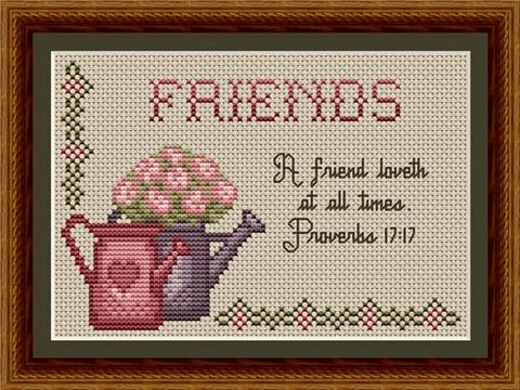 Bible Verse Pattern: Friends: Proverbs 17:17 - Happiness Is  HeartMade
