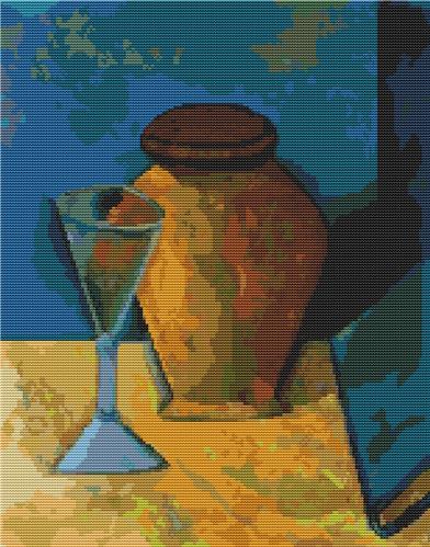 Pot, Glass And Book - Art of Stitch, The