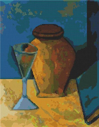 Pot, Glass And Book - Art of Stitch, The