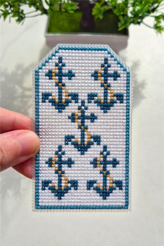 Anchors Tag - Cute Embroidery by Kate