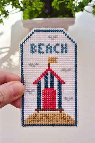 Beach Tag - Cute Embroidery by Kate