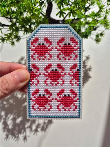 Sea Crabs Tag - Cute Embroidery by Kate