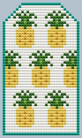 Pineapple Tag - Cute Embroidery by Kate