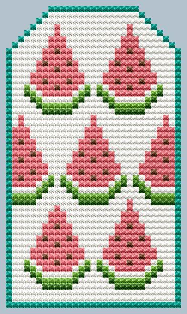 Watermelon Tag - Cute Embroidery by Kate