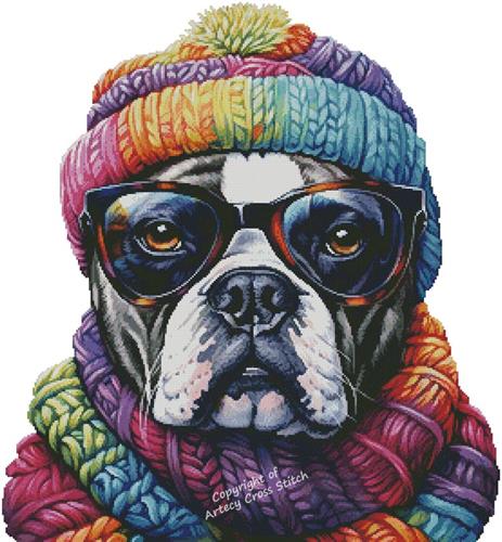 Winter Bulldog - Artecy Cross Stitch
