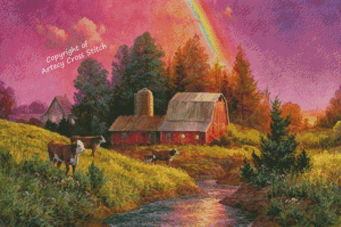 Farm After The Rain - Artecy Cross Stitch