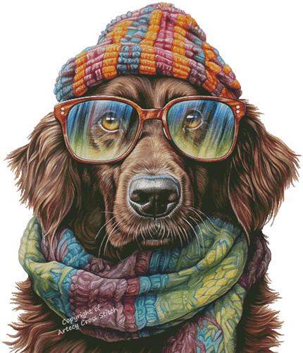 Winter Retriever (Large) - Artecy Cross Stitch