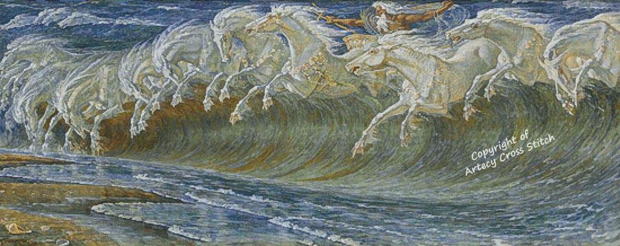 Horses Of Neptune (Large) - Artecy Cross Stitch