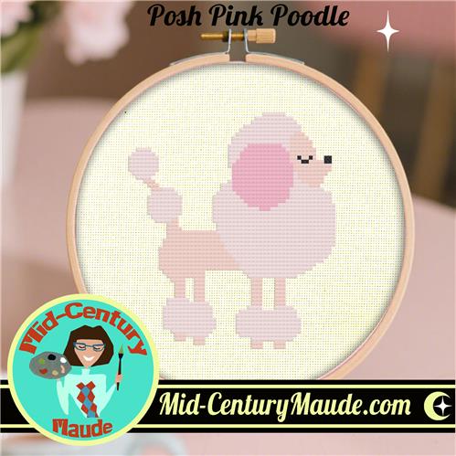Posh Pink Poodle - Mid Century Maude