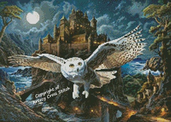 Mini Magic Owl And Castle - Artecy Cross Stitch