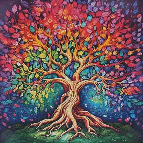 Colourful Tree (Large) - Artecy Cross Stitch