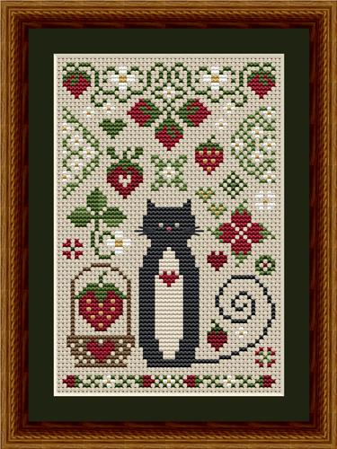 Cat Tales Collection: Strawberry Cat - Happiness Is  HeartMade