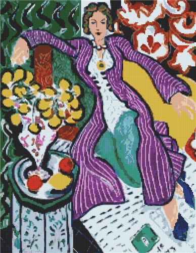 Woman In A Purple Coat - Art of Stitch, The