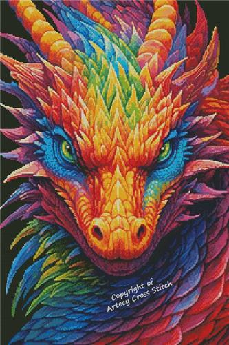 Rainbow Dragon 3 - Artecy Cross Stitch