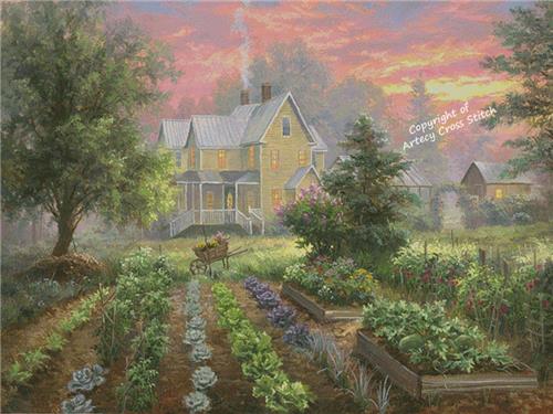 Summer Farm Garden (Large) - Artecy Cross Stitch