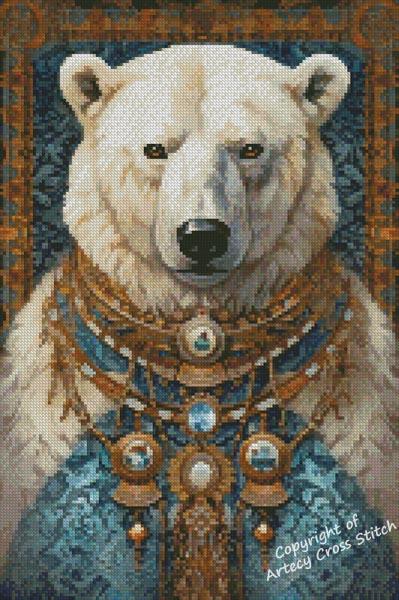 Mini Tribal Polar Bear - Artecy Cross Stitch