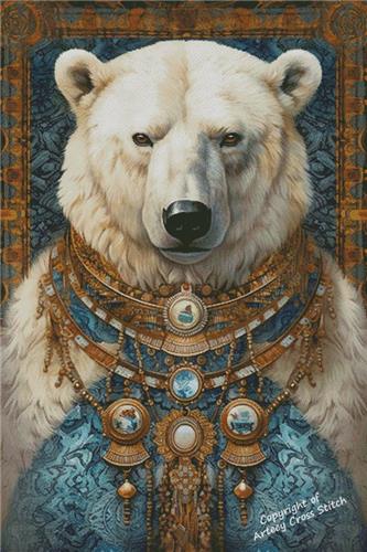 Tribal Polar Bear (Large) - Artecy Cross Stitch