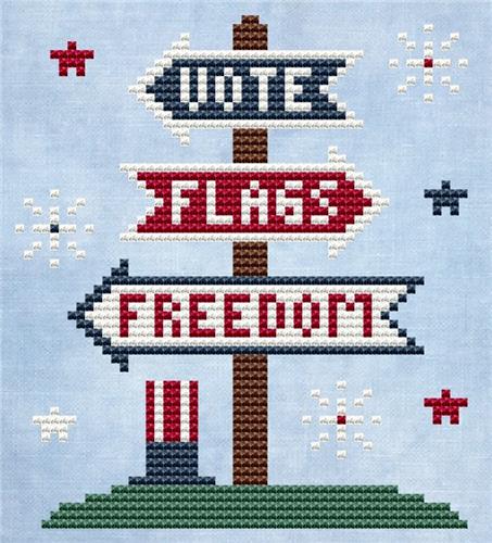 Patriotic Sign - Cute Embroidery by Kate