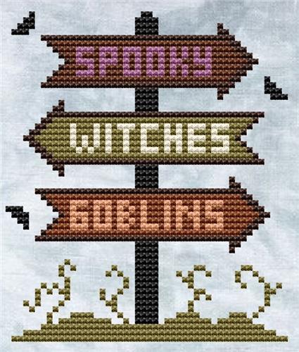 Halloween Sign - Cute Embroidery by Kate