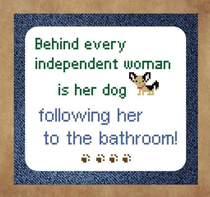 Independent Woman & Dog - Iris Originals
