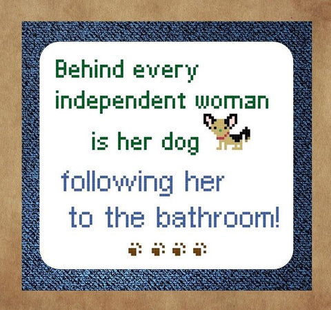 Independent Woman & Dog - Iris Originals
