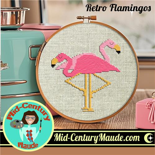 Retro Flamingos - Mid Century Maude