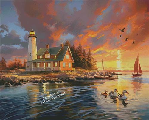 Lighthouse Inlet (Large) - Artecy Cross Stitch