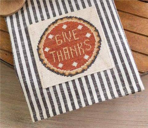 Give Thanks Pie - Cute Embroidery by Kate