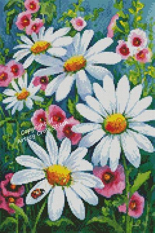 Mini Big Daisies - Artecy Cross Stitch