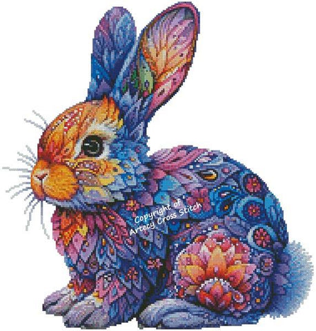 Mini Abstract Bunny - Artecy Cross Stitch