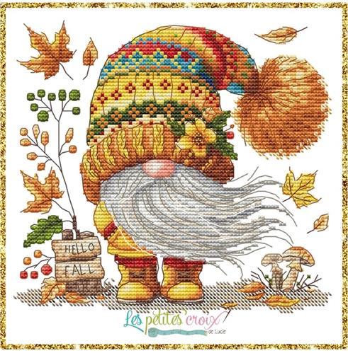 Hello Fall Gnome - Les Petites Croix De Lucie