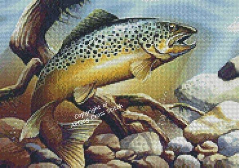 Mini Brown Trout - Artecy Cross Stitch