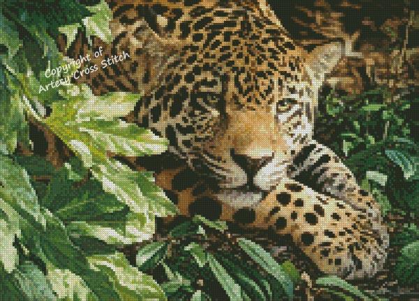 Mini Jaguar At Rest - Artecy Cross Stitch