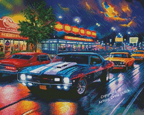 Mini Rain On The Boulevard - Artecy Cross Stitch