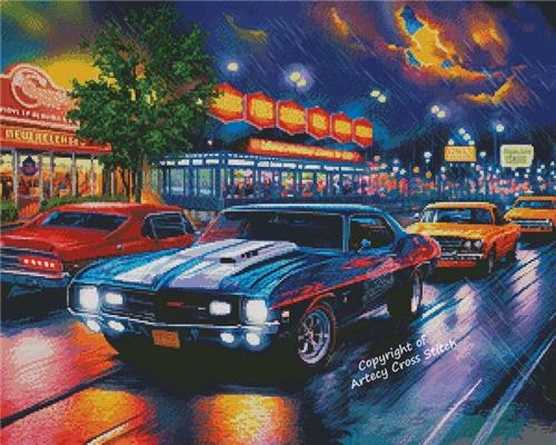 Rain On The Boulevard - Artecy Cross Stitch