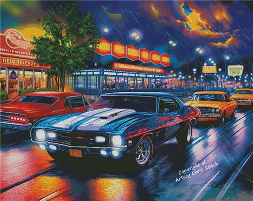 Rain On The Boulevard (Large) - Artecy Cross Stitch