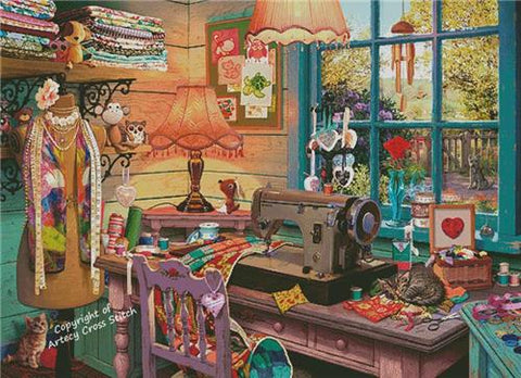 Sewing Shed (Large) - Artecy Cross Stitch