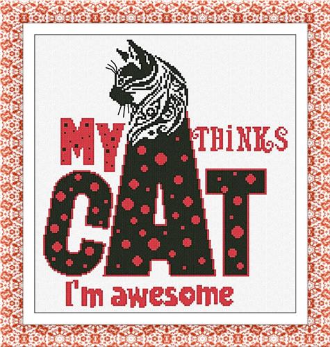 My Cat Thinks - Alessandra Adelaide Needleworks