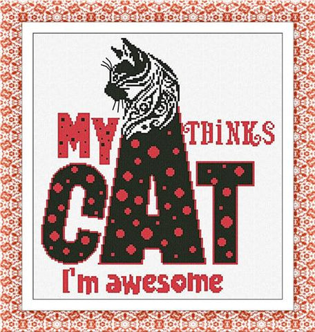 My Cat Thinks - Alessandra Adelaide Needleworks