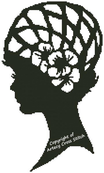 Lady Silhouette 14 - Artecy Cross Stitch