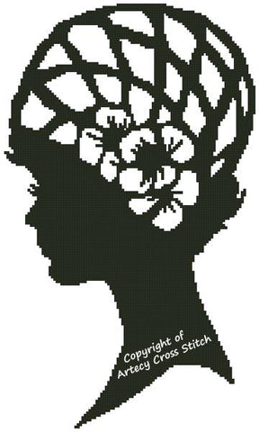 Lady Silhouette 14 - Artecy Cross Stitch