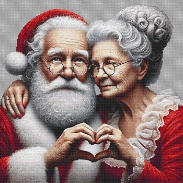 Mr. And Mrs. Claus - White Willow Stitching
