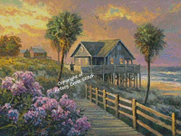 Mini Hydrangea Boardwalk - Artecy Cross Stitch