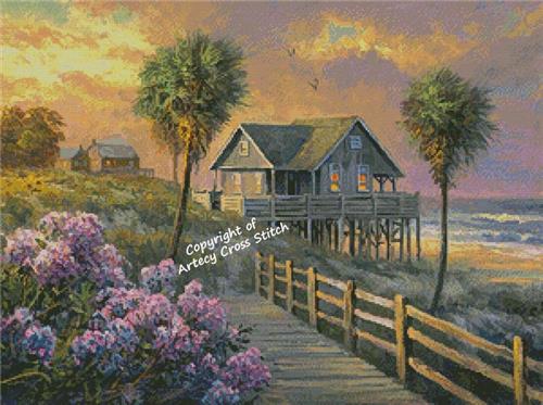 Hydrangea Boardwalk - Artecy Cross Stitch
